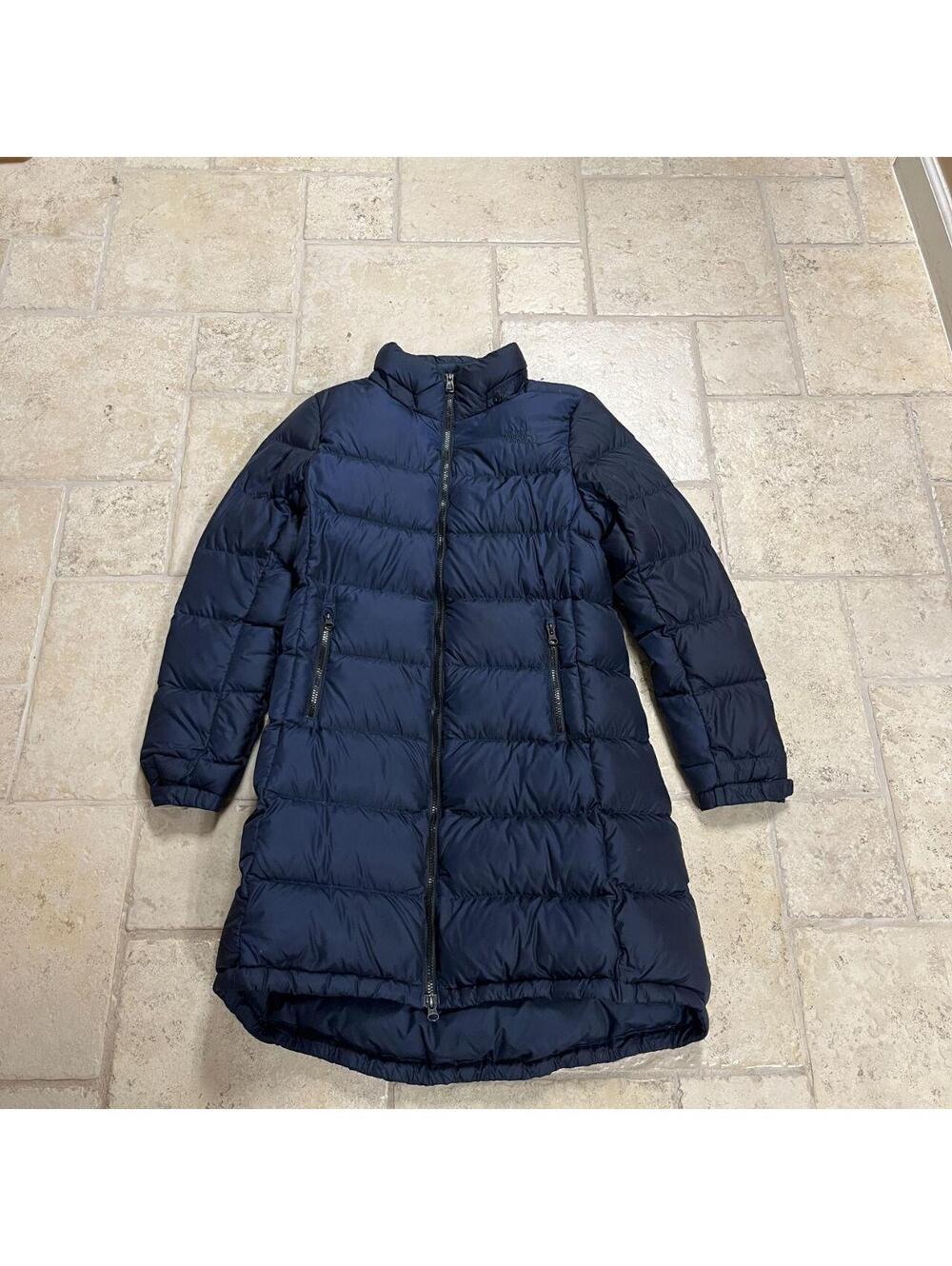 Women's The North Face Metropolis III Parka Puffer Jacket Navy Blue Sz. S